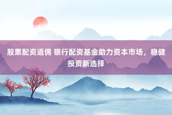股票配资返佣 银行配资基金助力资本市场，稳健投资新选择