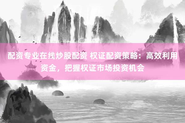 配资专业在线炒股配资 权证配资策略：高效利用资金，把握权证市场投资机会
