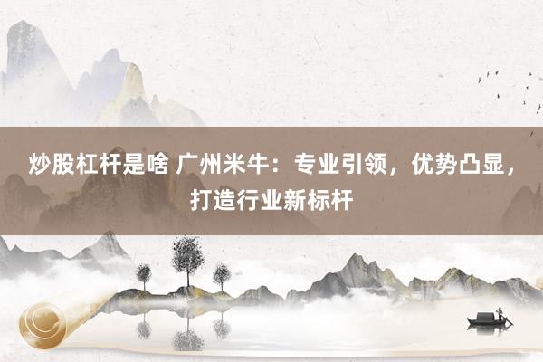 炒股杠杆是啥 广州米牛：专业引领，优势凸显，打造行业新标杆