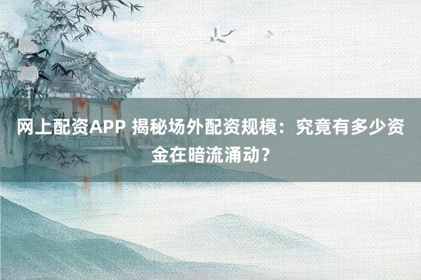 网上配资APP 揭秘场外配资规模：究竟有多少资金在暗流涌动？
