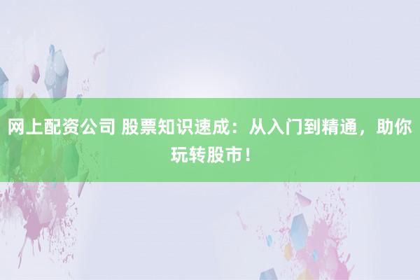 网上配资公司 股票知识速成：从入门到精通，助你玩转股市！