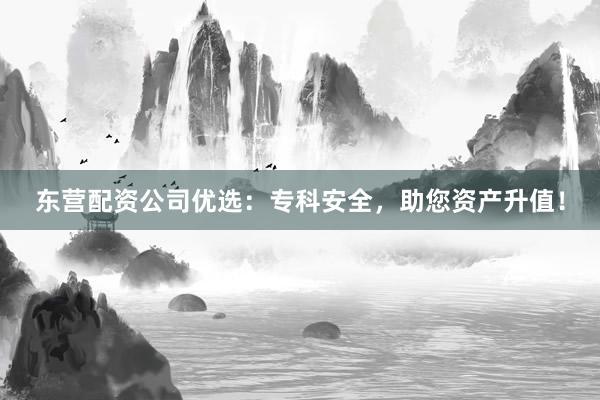 东营配资公司优选:专科安全,助您资产升值!