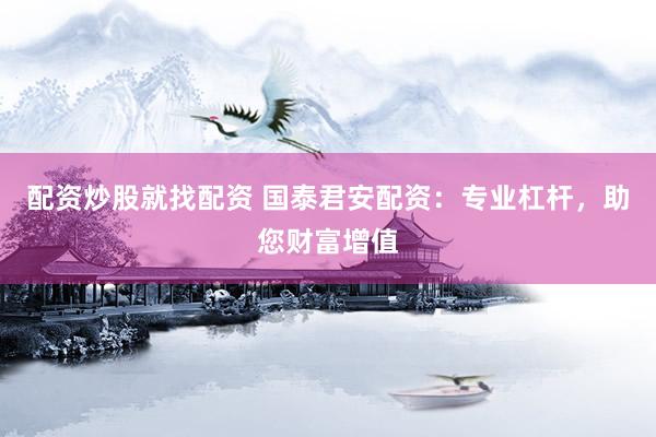配资炒股就找配资 国泰君安配资：专业杠杆，助您财富增值